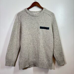 Fjallraven Lada Round-Neck Sweater Chalk White - Mens Large - 80% Wool